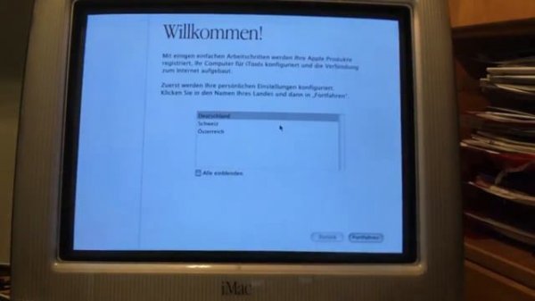 Mac OS X 10.0 Cheetah Installation on iMac G3 Trayloader