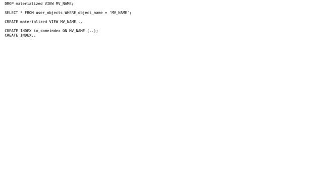 Recreating mat. view in Oracle failing due to dba_summaries entry, how to prevent? (3 Solutions!!) смотреть онлайн