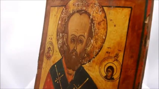 Старинная икона святой Николай Чудотворец. DR0184 смотреть онлайн