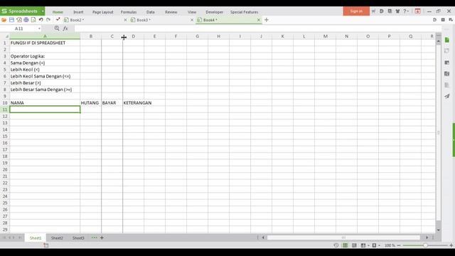 Logika IF sederhana di Spreadsheet (MS-Excel, WPS Spreadsheet, OpenOffice Calc, dll) смотреть онлайн