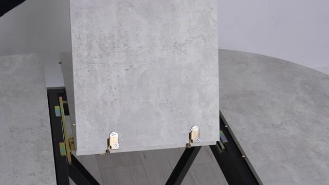 Cтол ПАРМА d100 135 лайт бетон муар черный смотреть онлайн