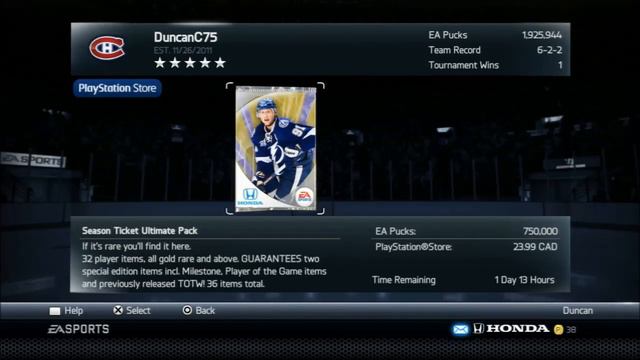 NHL 14 (PS3) - HUT - Pack Opening EP #36 (Season Ticket Ultimate Pack) смотреть онлайн