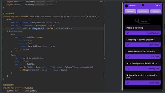 Custom LazyColumn Sort UI Jetpack Compose смотреть онлайн