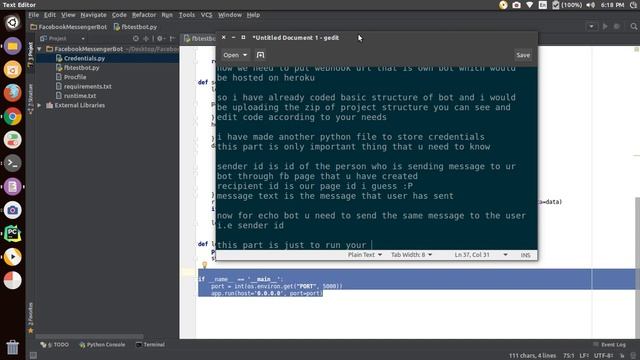 How to make Facebook Messenger Bot ( Echo Bot ) смотреть онлайн