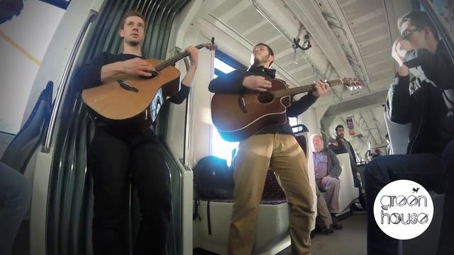 Flashmob: "Linie 1" Straßenbahn-Musik | Greenhouse (Freiburg im Breisgau) смотреть онлайн