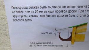 Kd.i: Водосток: правила монтажа, угол наклона, размер вылета и место его установки.