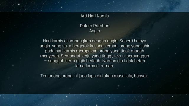 ARTI HARI LAHIR, SENIN, SELASA, RABU, KAMIS, JUMAT, SAPTU & MINGGU, MENURUT PRIMBON & ISLAM. смотреть онлайн