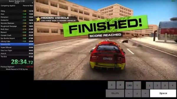 Burnin Rubber 5 HD "speed"run 55m 51s