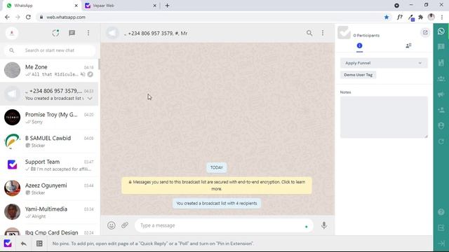 Vepaar Broadcast Features On WhatsApp Web смотреть онлайн