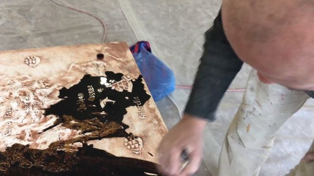 Барельеф «Карта Мира» Покраска и состаривание смотреть онлайн