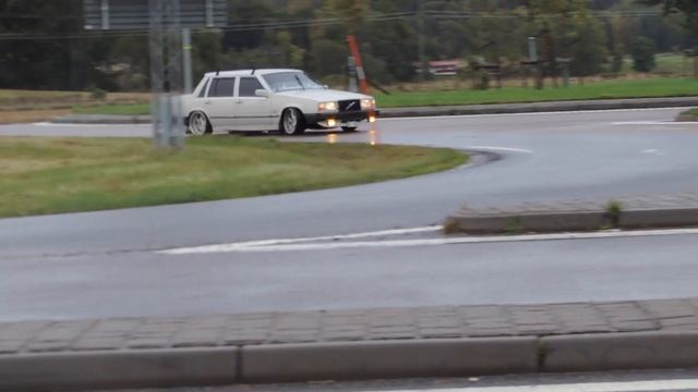 Volvo Drifting In Rain
