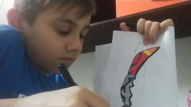 Как нарисовать нож керамбит смотреть онлайн