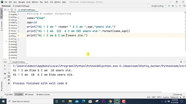 Python string formatting || Python for beginners смотреть онлайн