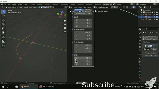 Blender Bezier Curve Geo Node смотреть онлайн