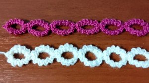 Отделка крючком для вязаных изделий.