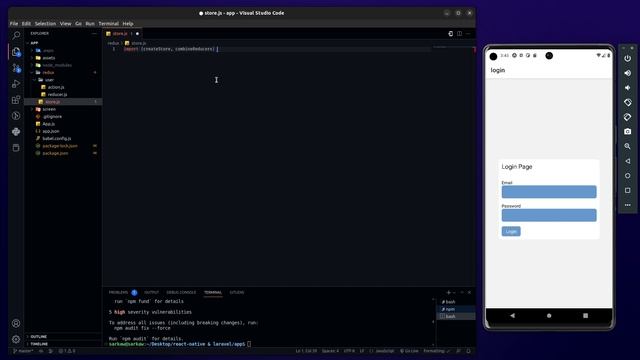 react native and laravel - login - installing redux and implement part 1 #6 смотреть онлайн