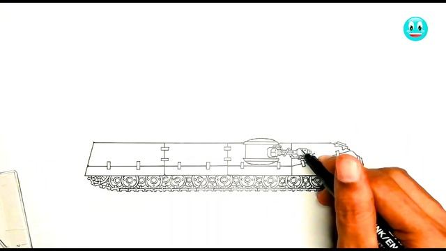 How To Draw Cartoon Tank Project 513 The Black Ratte | HomeAnimations - Cartoons About Tanks смотреть онлайн