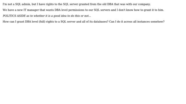 DevOps & SysAdmins: Grant DBA permissions on a SQL server? (2 Solutions!!) смотреть онлайн