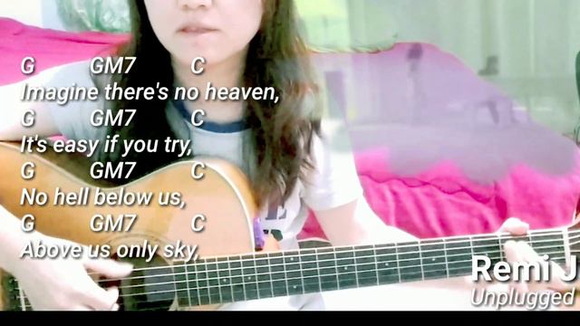 Imagine-John Lennon, lyrics chords guitar, Cover by Remi J Unplugged смотреть онлайн