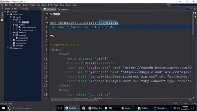Send Mail in PHP Using PHPMailer Gmail SMTP смотреть онлайн