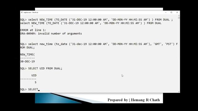 Date Functions in SQL: ROUND | TRUNC | NEW_TIME, Miscellaneous Functions in SQL смотреть онлайн