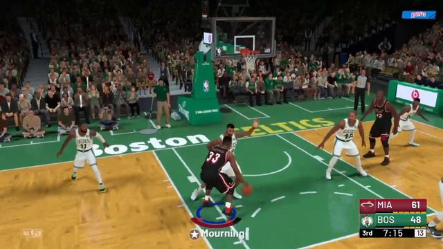 NBA On PS4. MIAMI HEAT Vs BOSTON CELTIC. Полная игра. Шакил Онил.