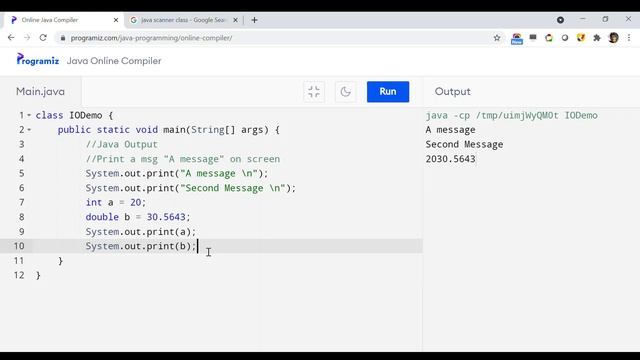 8a Demo of Java Output смотреть онлайн