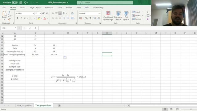Two proportion Z-test explained (Excel) смотреть онлайн