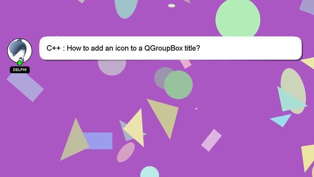 C++ : How to add an icon to a QGroupBox title? смотреть онлайн