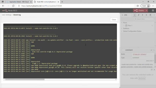 Node RED swms mybluemix net and 1 more page Guest Microsoft Edge 2021 05 30 04 06 25 смотреть онлайн
