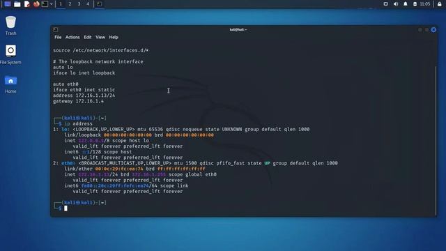 How To Configure A Static IP Address and DNS on Kali Linux смотреть онлайн