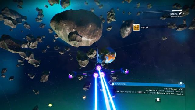 No Man's Sky Next - Third Person Space Flying Shoot Asteroids To Farm Tritium PS4 Gameplay (2018) смотреть онлайн
