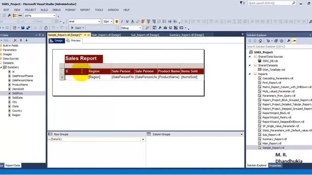 MSBI - SSRS - Row Number смотреть онлайн