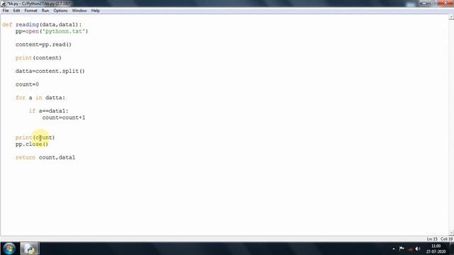 How to count number of words in a text file / counting words in file / file handling in python / py смотреть онлайн