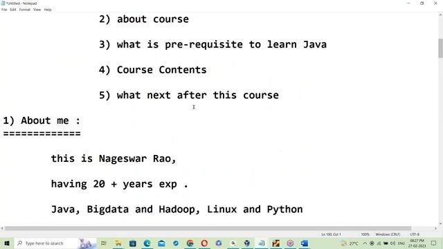 CORE JAVA tutorials || Demo - 1 || by Mr. Nageswar Rao On 27-02-2023 @7:30PM IST смотреть онлайн