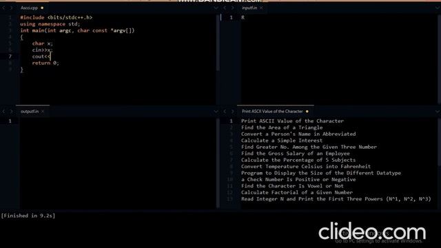 Program 3 : C++ | Ascii value of Character смотреть онлайн