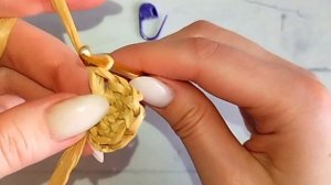 Детская ПАНАМА/ШЛЯПА из рафии крючком Ромашка, часть 1 - тулья