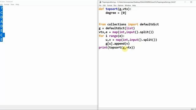 Topological Sort via Source Removal Algorithm in Python смотреть онлайн