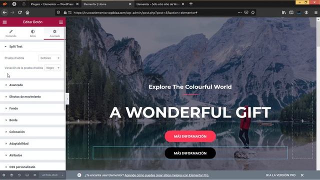 Pruebas A/B en Elementor con Split test for Elementor смотреть онлайн