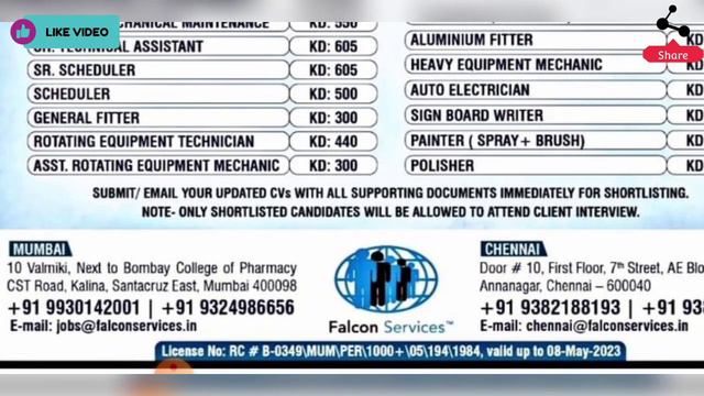 22-MAY BAHRAIN JOB VACANCY 2022 || GULF JOBS 2022 || QATAR JOBS 2022 || ABROAD JOB VACANCY 2022
