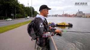 Ловим окуня, судака и щуку на Неве в центре Санкт-Петербурга поводковой оснасткой.