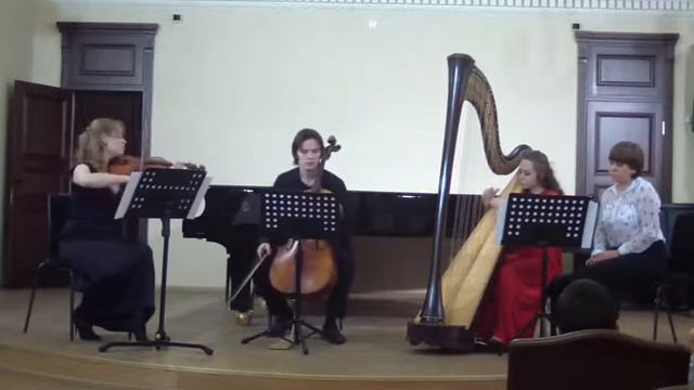 J.Ibert Trio for violin, сello and harp. Anastasia Sleptsova, Adel Zakirov, Yana Lyashko смотреть онлайн