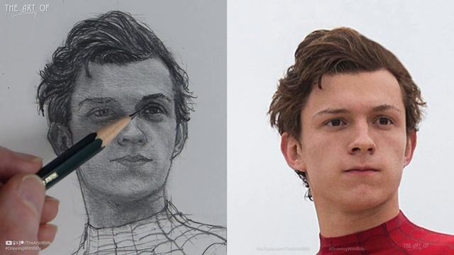 How To Draw Spider-Man for Beginners (Tom Holland in the Marvel Movies) смотреть онлайн