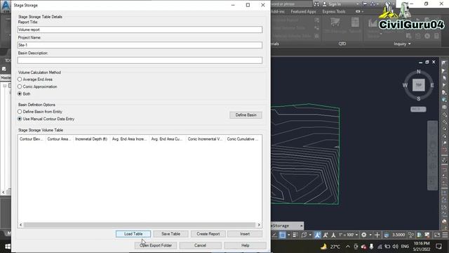 How To Calculate Surface Stage Storage Volume In Civil 3d | Stage Storage Analysis In Civil 3d смотреть онлайн