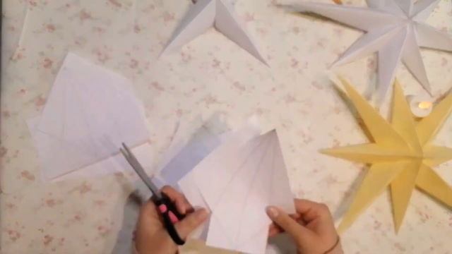 Вифлеемская звезда из бумаги . Готовимся к Рождеству! Зимняя поделка. Зимний декор для окна. смотреть онлайн