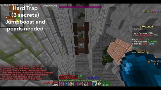 How to cheese both trap rooms with ENDER PEARLS (2023) (Hypixel Skyblock) смотреть онлайн