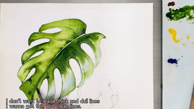 Easy Watercolor Painting - Monstera Plant Leaves-Tutorial for Beginner Step by Step. смотреть онлайн