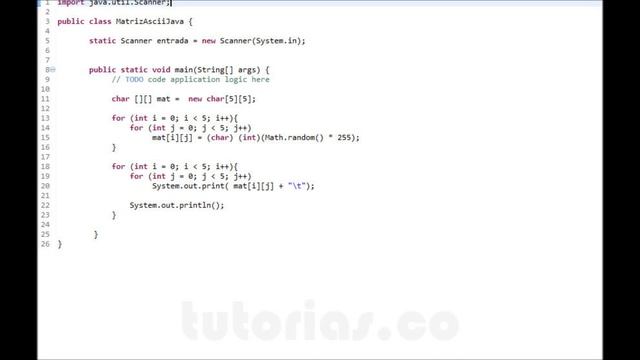 arrays – java (matriz de caracteres ascii) смотреть онлайн