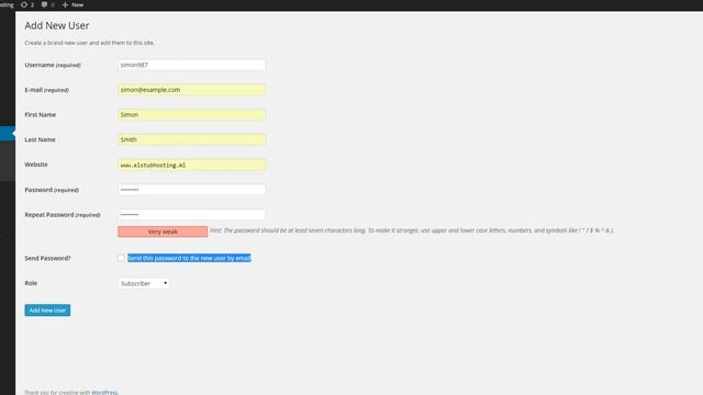 How to add a new user in WordPress смотреть онлайн