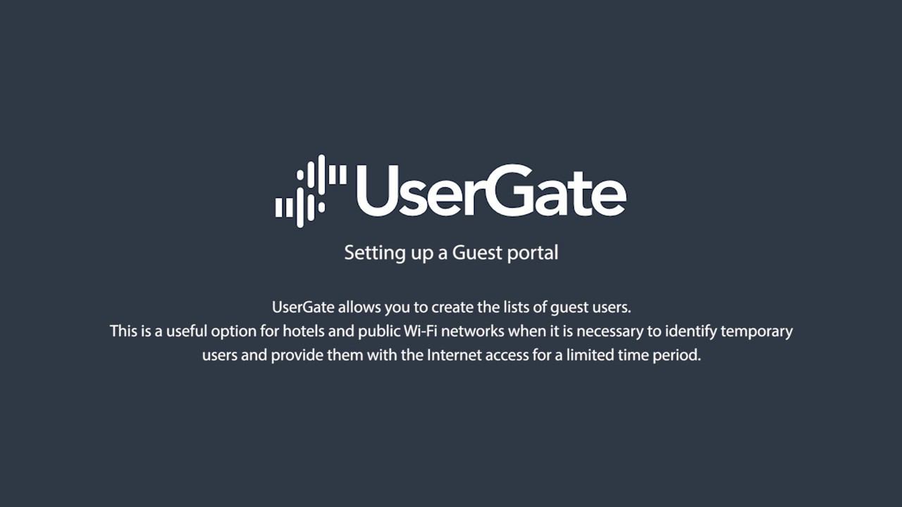 UserGate 5. Setting up a Guest Portal смотреть онлайн